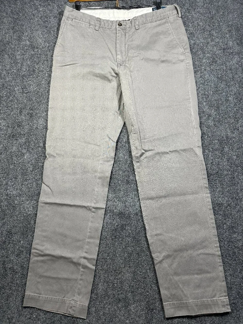 Polo Ralph Lauren Pants Mens 36 X 33 Classic Fit Chino Gray Cotton Pockets Logo